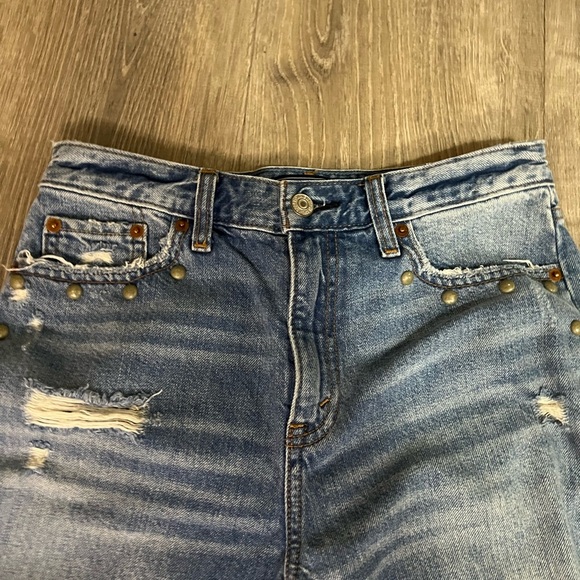 Abercrombie & Fitch Blue Studded Skinny Jeans - Picture 3 of 4
